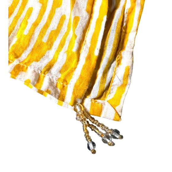 Roberta‎ Roller Rabbit Yellow White Tunic 100% Cotton Size XS Boho Resort Wear - Picture 5 of 5